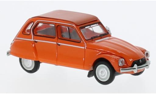 Diecast model cars Citroen Dyane Berline orange 1976 1/87 Brekina