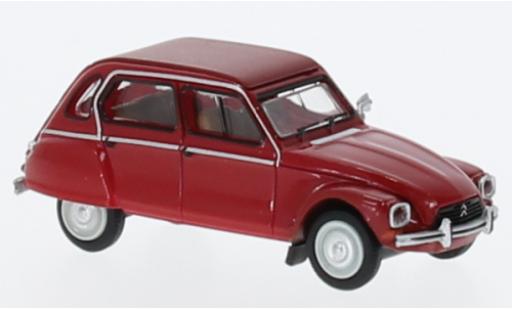 Diecast model cars Citroen Dyane Berline red 1976 1/87 Brekina