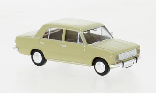 Diecast model cars Fiat 124 Limousine beige 1966 1/87 Brekina
