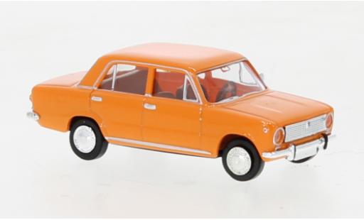 Diecast model cars Fiat 124 Limousine orange 1966 1/87 Brekina