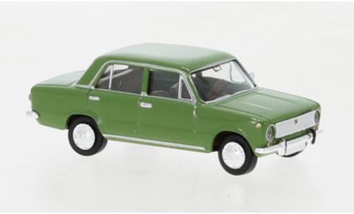 Diecast model cars Fiat 124 Limousine vert 1966 1/87 Brekina