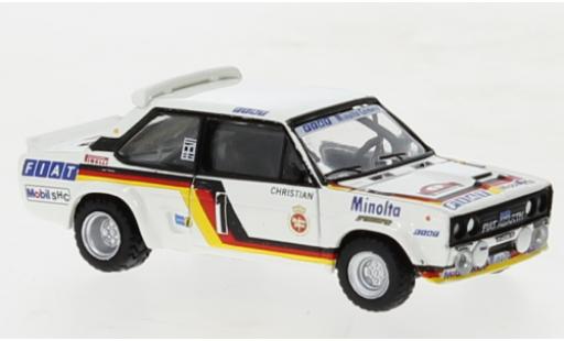 Diecast model cars Fiat 131 Abarth No.1 Minolta Rally Hunsr&Atilde;&frac14;ck 1980 1/87 Brekina