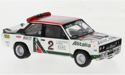 Diecast model cars Fiat 131 Abarth No.2 Alitalia 1978 1/87 Brekina