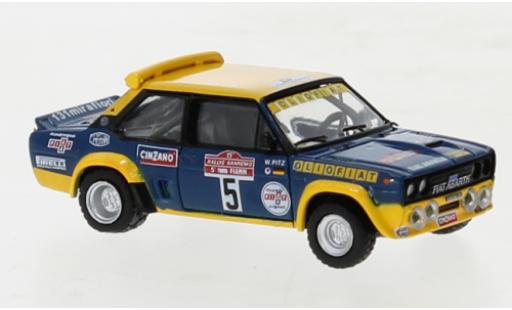 Diecast model cars Fiat 131 Abarth No.5 Olio Rally San Remo 1977 1/87 Brekina