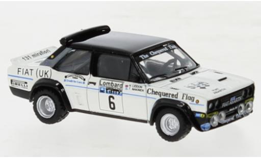 Diecast model cars Fiat 131 Abarth No.6 UK RAC Rally 1977 1/87 Brekina