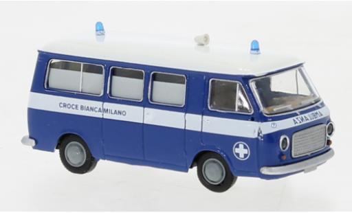 Diecast model cars Fiat 238 Ambulanza bus Croce Bianca Milano 1966 1/87 Brekina
