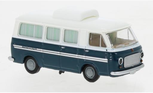 Diecast model cars Fiat 238 Camper white/blue 1966 1/87 Brekina