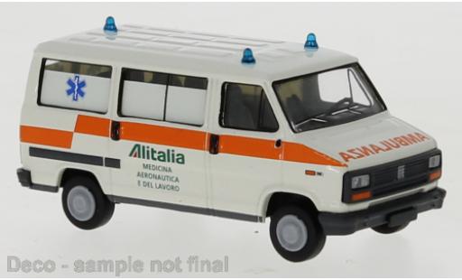 Diecast model cars Fiat Ducato Ambulance bus Alitalia 1982 1/87 Brekina
