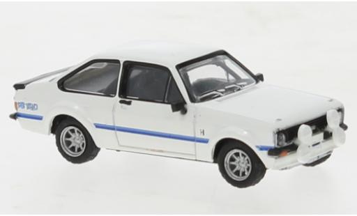 Diecast model cars Ford Escort RS 1800 white 1976 1/87 Brekina