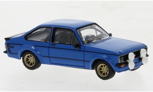 Diecast model cars Ford Escort RS 1800 blue 1976 1/87 Brekina