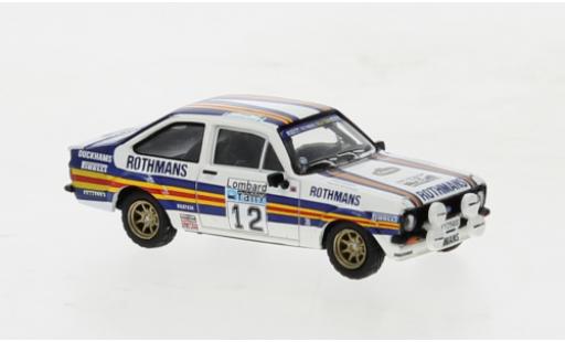 Diecast model cars Ford Escort RS 1800 No.12 Rally RAC Lombard 1981 1/87 Brekina