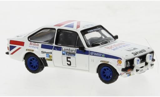 Diecast model cars Ford Escort RS 1800 No.5 Rally RAC Lombard 1977 1/87 Brekina