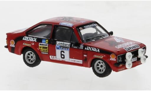 Diecast model cars Ford Escort RS 1800 No.6 Rally RAC Lombard 1976 1/87 Brekina