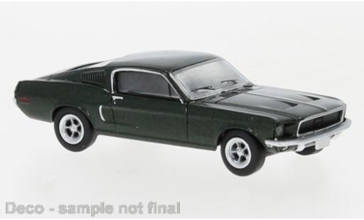 Diecast model cars Ford Mustang Fastback metallise green 1968 1/87 Brekina