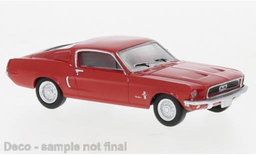 Diecast model cars Ford Mustang Fastback red 1968 1/87 Brekina