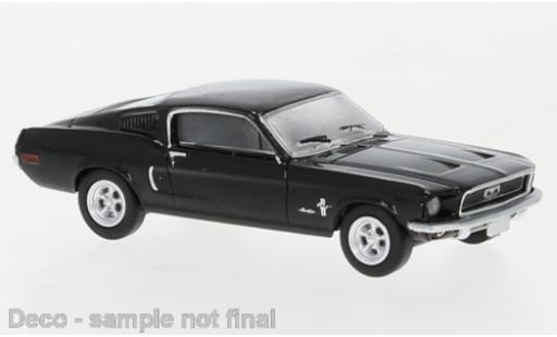 Diecast model cars Ford Mustang Fastback black 1968 1/87 Brekina