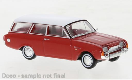 Diecast model cars Ford Taunus 17M P3 Turnier red/white 1964 1/87 Brekina