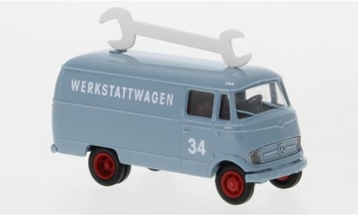 Diecast model cars Mercedes CLA Kastenwagen L 319 fourgon blue Werkstattwagen 1956 1/87 Brekina