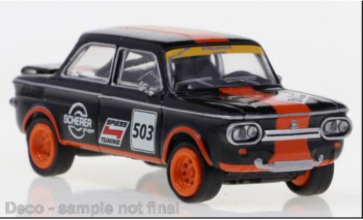 Diecast model cars NSU TTS Base black/orange Spiess 1966 1/87 Brekina