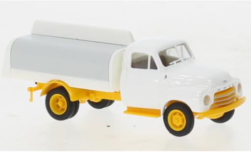 Diecast model cars Opel Blitz Base Ger&Atilde;&curren;nkeaufbau white/yellow 1952 1/87 Brekina