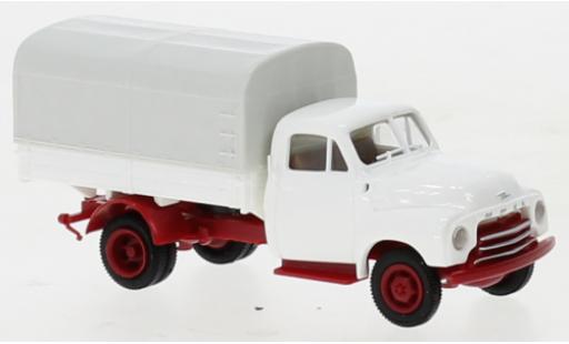 Diecast model cars Opel Blitz Base PP white/red fonc&Atilde;&copy; 1952 1/87 Brekina