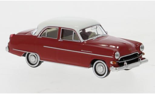 Diecast model cars Opel Capitaine Base red/white 1954 1/87 Brekina