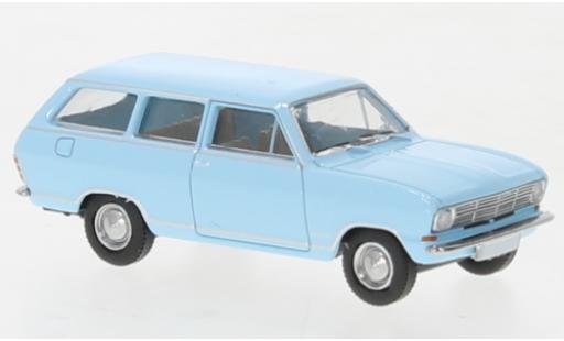 Diecast model cars Opel Kadett B Caravan B blue 1965 1/87 Brekina