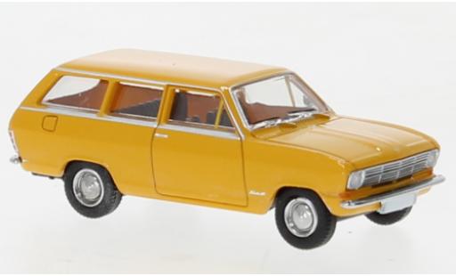 Diecast model cars Opel Kadett B Caravan B orange 1965 1/87 Brekina