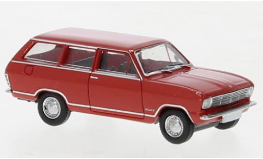 Diecast model cars Opel Kadett B Caravan B red 1965 1/87 Brekina