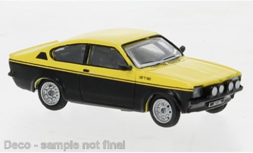 Diecast model cars Opel Kadett C GT/E C yellow /black 1974 1/87 Brekina
