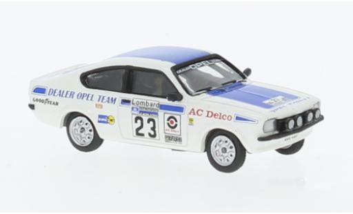 Diecast model cars Opel Kadett C GT/E C No.23 RAC Rally 1976 1/87 Brekina