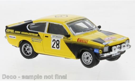 Diecast model cars Opel Kadett C GT/E C No.28 Rally Monte Carlo 1976 1/87 Brekina