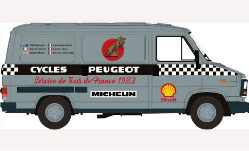 Diecast model cars Peugeot J5 Fourgon TdF 1983 1982 1/87 Brekina