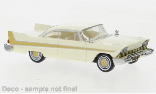 Diecast model cars Plymouth Fury Base beige 1958 1/87 Brekina