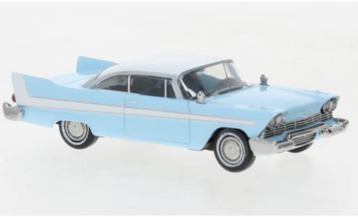 Diecast model cars Plymouth Fury Base blue /white 1958 1/87 Brekina