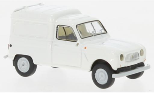 Diecast model cars Renault 4 Fourgonnette R Fourgonnette white 1961 1/87 Brekina