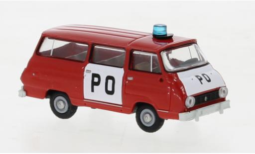 Diecast model cars Skoda 1203 Bus red PO 1969 1/87 Brekina