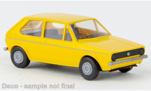 Diecast model cars Volkswagen Golf Base I yellow 1974 1/87 Brekina