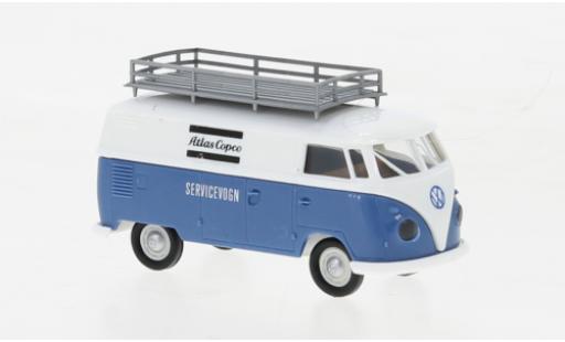 Diecast model cars Volkswagen T1 B fourgon Atlas Copco 1960 1/87 Brekina
