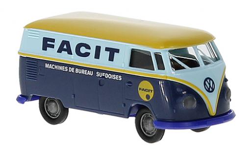 Diecast model cars Volkswagen T1 B fourgon Facit 1960 1/87 Brekina