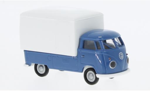 Diecast model cars Volkswagen T1 B Gro&Atilde;�raum-wagon conteneur blue/white 1960 1/87 Brekina