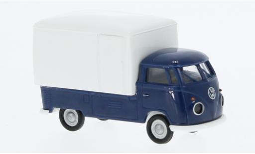 Diecast model cars Volkswagen T1 B Gro&Atilde;�raum-wagon conteneur blue fonc&Atilde;&copy;/white 1960 1/87 Brekina