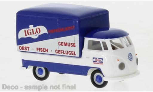 Diecast model cars Volkswagen T1 B Gro&Atilde;�raum-wagon conteneur Iglo 1960 1/87 Brekina