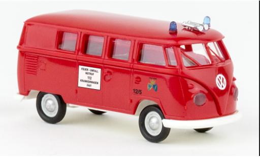 Diecast model cars Volkswagen T1 B Estate Fire brigade Essen 1960 1/87 Brekina