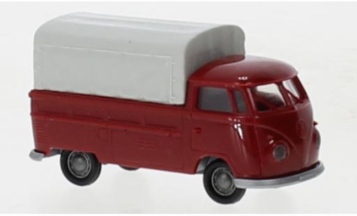 Diecast model cars Volkswagen T1 B plateforme red fonc&Atilde;&copy; 1960 1/87 Brekina