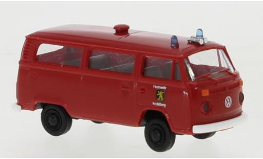 Diecast model cars Volkswagen T2 B camionnette pompiers Heidelberg 1972 1/87 Brekina