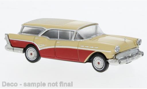 Diecast model cars Buick Century Caballero beige/red 1957 1/87 Brekina
