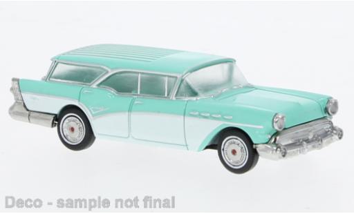 Diecast model cars Buick Century Caballero turquoise/white 1957 1/87 Brekina