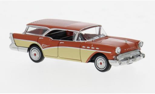 Diecast model cars Buick Century Caballero metallise orange/beige 1957 1/87 Brekina