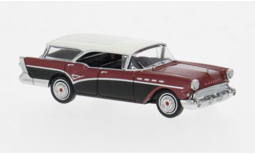 Diecast model cars Buick Century Caballero metallise red/black 1957 1/87 Brekina